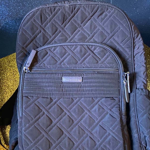 VERA BRADLEY QUILTED PURPLE BLUE FLORAL Backpack main image 7